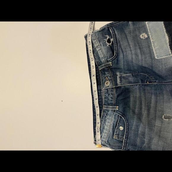 Madison Scotch and Soda Patchwork Cutoff Denim Shorts - Picture 6 of 9